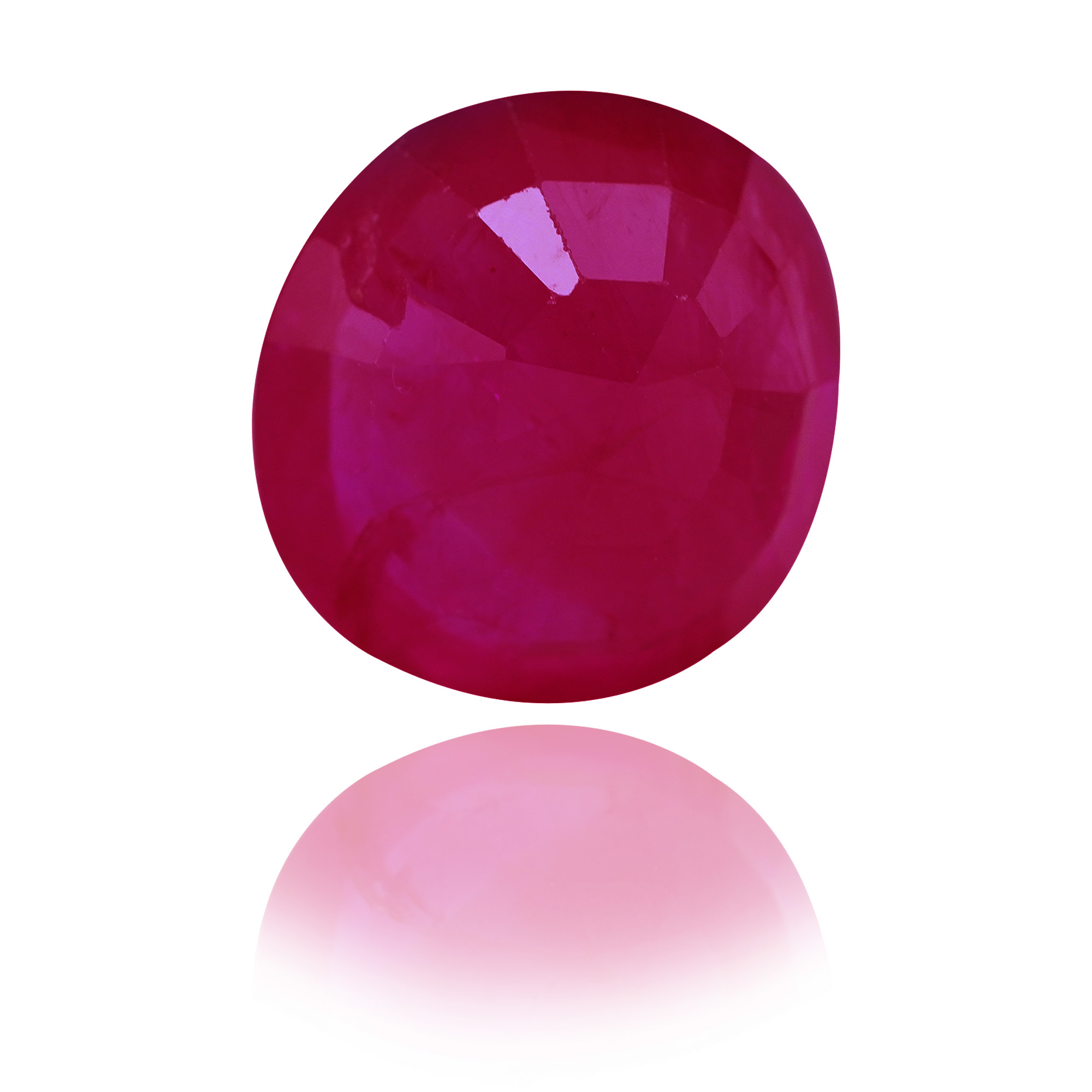 Natural Unheated Ruby (Manik) 2.65 Ct, Cushion, Burma – IGTL Certified – front view thumbnail